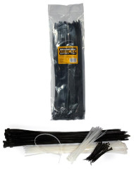 Хомуты пластик "Nova Bright"  300х3,6 черный (уп.25шт)