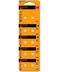 Батарейки Kodak   часовые AG5 (393)  LR754, LR48  цена за 10шт.
