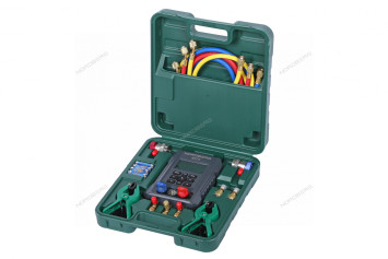 Электронный манометрический коллектор NORDBERG NFG7K со шлангами и муфтами в кейсе