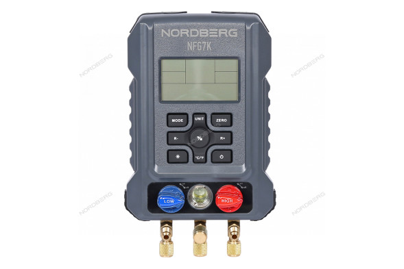 Электронный манометрический коллектор NORDBERG NFG7K со шлангами и муфтами в кейсе