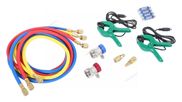 Электронный манометрический коллектор NORDBERG NFG7K со шлангами и муфтами в кейсе