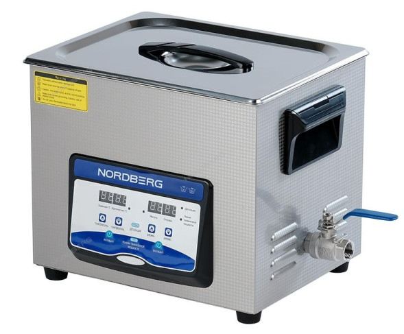 Ультразвуковая ванна NORDBERG NU100D с подогревом и дегазацией (10 л)