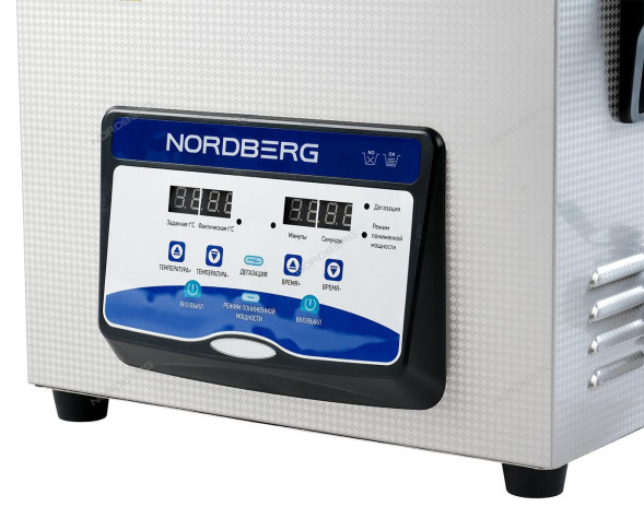 Ультразвуковая ванна NORDBERG NU100D с подогревом и дегазацией (10 л)