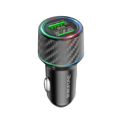 АЗУ  Borofone  2USB (12/24V - QC3.0  5V/3A ) Черный