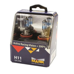 Лампа МАЯК 12V    Н11  55W  Active PGJ19-2  Active Racing Vision+ 200% (к-кт 2шт)