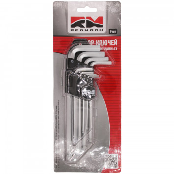RedMark Набор ключей шестигранных с шаром 9 шт (1.5,2,2.5,3,4,5,6,8,10 мм) (кт.)