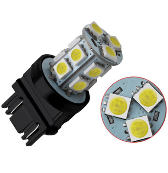 SOLAR  Свет-од  12V  T20  (2 контакта)  13 SMD 5050 белый  (3157)