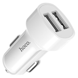 АЗУ  HOCO  2USB (12/24V - 5V 2,4A) + micro usb Белый