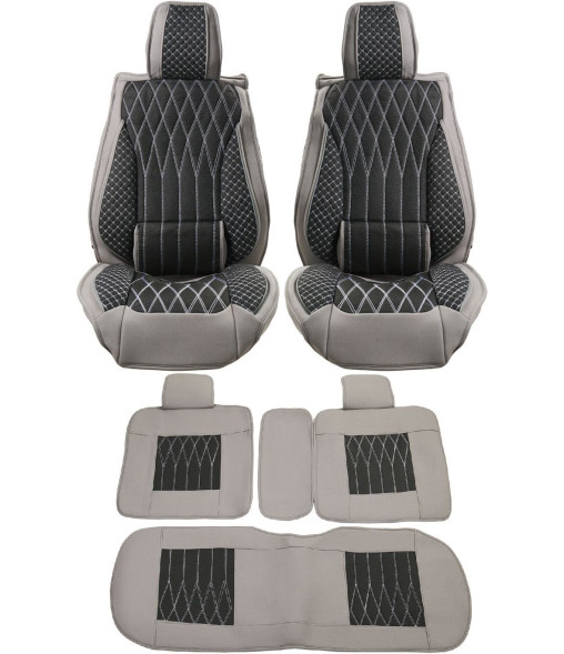 Комплект Накидок  «Comfort Plus» Серый (жаккард/подушка под поясницу/боковая поддержка)