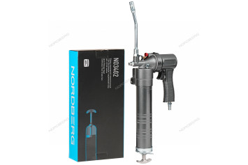 Шприц пневматический NORDBERG NO3402 для густой смазки с быстросъёмным соединением головки на тубу и поворотом рукоятки (400 мл) 