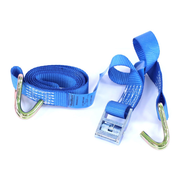 Стяжка груза  &quot;RedMark&quot;  25мм х 2,5м  2т.  быстрый зажим, 2 крючка (2шт)