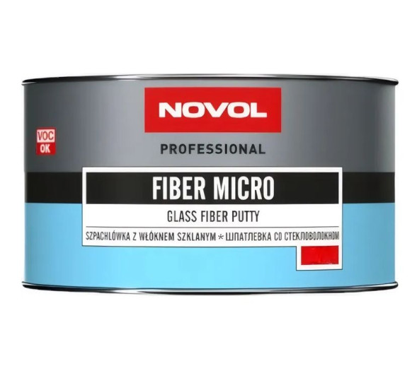 Шпатлёвка Novol FIBER MIKRO со стекловолокном 1,8кг (большей эластичность чем FIBER )
