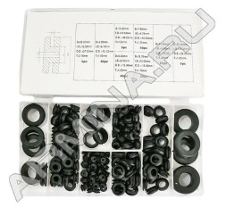 Набор резиновых втулок, 9 видов (180 шт) (6002)