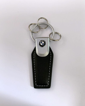 Брелок кожа  трапеция  BMW  Черный