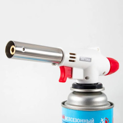 Горелка газовая  с пьезоподжигом "RUNIS" белая (цанга)