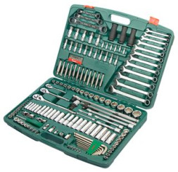 Инструмент HANS. Набор инструмента 163 предметов 1/4", 1/2" , 3/8"