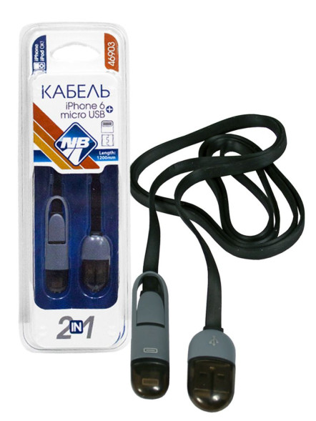 Кабель  &quot;Nova Bright&quot; для зарядки и синхронизации для  Lightning, micro-USB