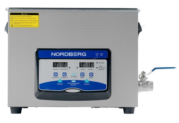 Ультразвуковая ванна NORDBERG NU150D с подогревом и дегазацией (15 л)