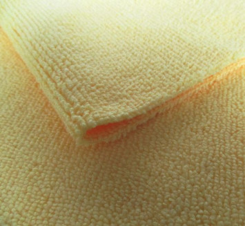 Микрофибра  Carlife плотная 220гр.м &quot;мелкая ячейка&quot;  40x40см  Желтый  (без шва)