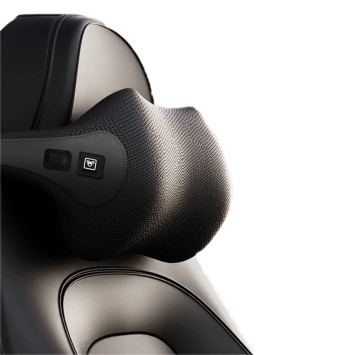 Подголовник-подушка  Carlife  сетка+экококожа с массажем черный