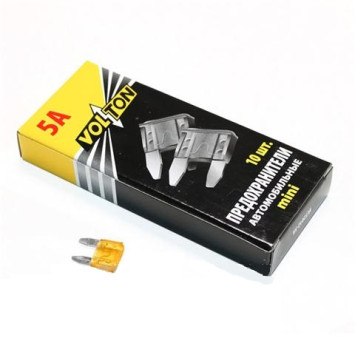 Предохранители флажковые "VOLTON" MINI фл. цинк 15А (10шт) / цена за 10шт