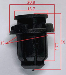 Клипсы  В=25 / Ш=20,8 мм.  (цена за упак. 10шт.)