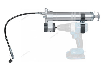 Шприц-насадка плунжерная NORDBERG NO2501 на шуруповерт для густой смазки (400 мл)