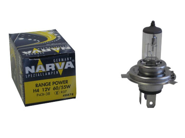 Автолампа Narva 12V   H4    60/55W   P43t   +30%  RANGE POWER