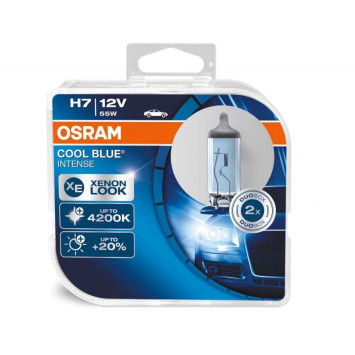 Лампа OSRAM 12V     H7   55W  CBI BOX  PX26d  (2шт.) (+ 20% голуб.4200К)