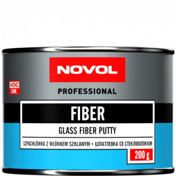 Шпатлёвка Novol FIBER со стекловолокном 0,2кг (высокая механическая прочность)