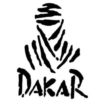 Наклейка &quot;DAKAR&quot;  12x12см. Белый