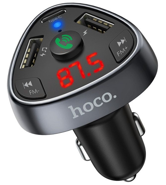 FM - Модулятор  Borophone  с громкой связью по Bluetooth  (2USB+ TYPE-C)