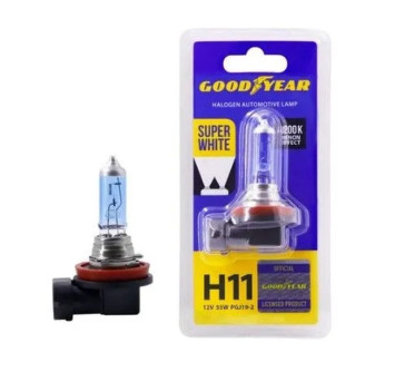 Автолампа GOODYEAR  12V  Н11 12V 55W PGJ19-2 Super White (блистер)
