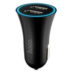 АЗУ  HOCO  2USB (12/24V - 5V 2,4A) Черный