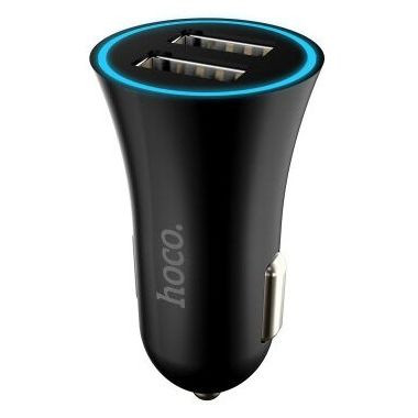 АЗУ  HOCO  2USB (12/24V - 5V 2,4A) Черный