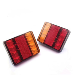 Фонарь задний LED 120*95мм 8 LED, 12W  красно-желтый  24V (компл. 2 шт.)