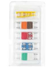 Предохранители флажковые "M5" MINI с пинцетом / набор 7,5А-30А  10шт/блистер