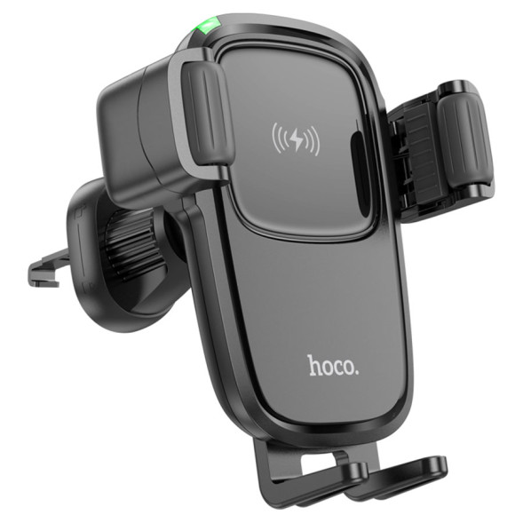 Держатель телефона HOCO  раздвижной с беспроводной зарядкой 15w  Черный HW1