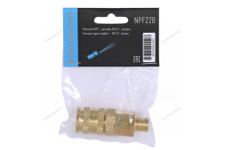 Разъем быстросъемный NORDBERG NPF22B с фиксатором ("мама" - резьба M1/4", латунь)