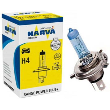Автолампа Narva 12V   H4    60/55W   P43t   +30%  RANGE POWER BLUE+