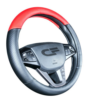 Оплетка на руль   CF  BRUTAL - М, Чёрный/Красный