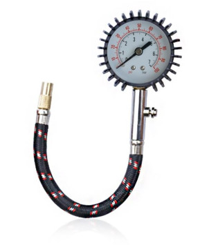 Манометр металлич  Carlife 25см (до 7.5 атм)