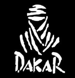 Наклейка "DAKAR"  12x12см. Черный