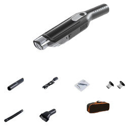 Пылесос Carlife  120w , акб 4000Mah, 19800(мбар) Серебро