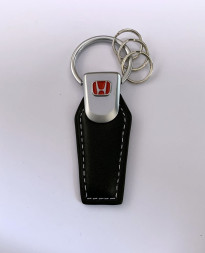 Брелок кожа  трапеция  HONDA  Черный