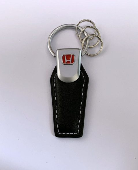 Брелок кожа  трапеция  HONDA  Черный