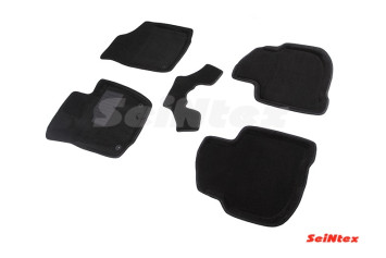 Коврики  Skoda Kodiaq (7 мест) c 2016г-  /компл.5шт./осн.резин./ 3D