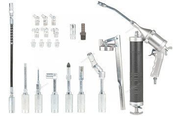 Шприц плунжерный NORDBERG NO3404 для густой смазки (400 мл, поворотная рукоять, кейс + насадки)