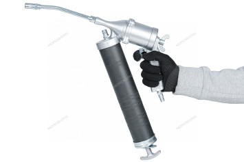 Шприц плунжерный NORDBERG NO3404 для густой смазки (400 мл, поворотная рукоять, кейс + насадки)