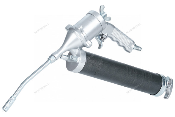 Шприц плунжерный NORDBERG NO3404 для густой смазки (400 мл, поворотная рукоять, кейс + насадки)